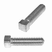 SQSS782Z 7/8"-9 X 2" Square Head Set Screw, Cup Point, Coarse, Case Hardened, Zinc